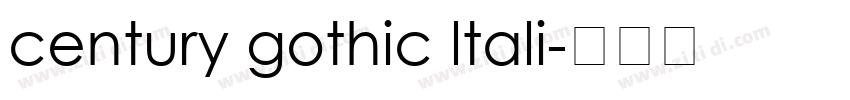 century gothic ltali字体转换